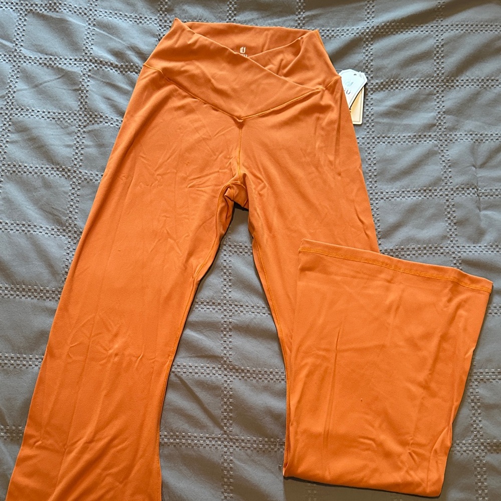 Orange High-Waisted Yoga Pants
